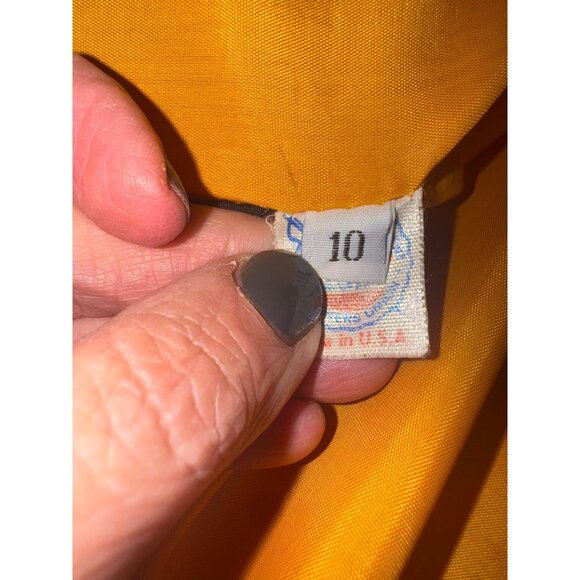 Vintage Boiled Wool Yellow Marigold Gallant Blazer Designer Coat Old Money City - Picture 8 of 12